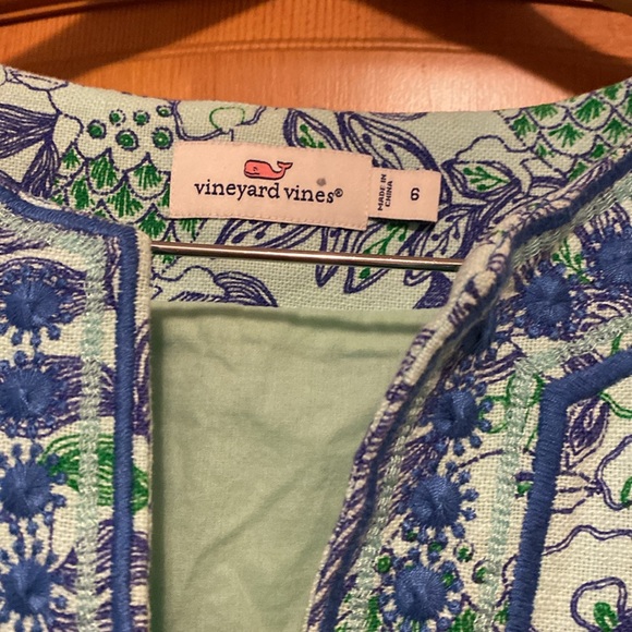 Vineyard Vines light green/blue shift dress size 6 - Picture 2 of 2